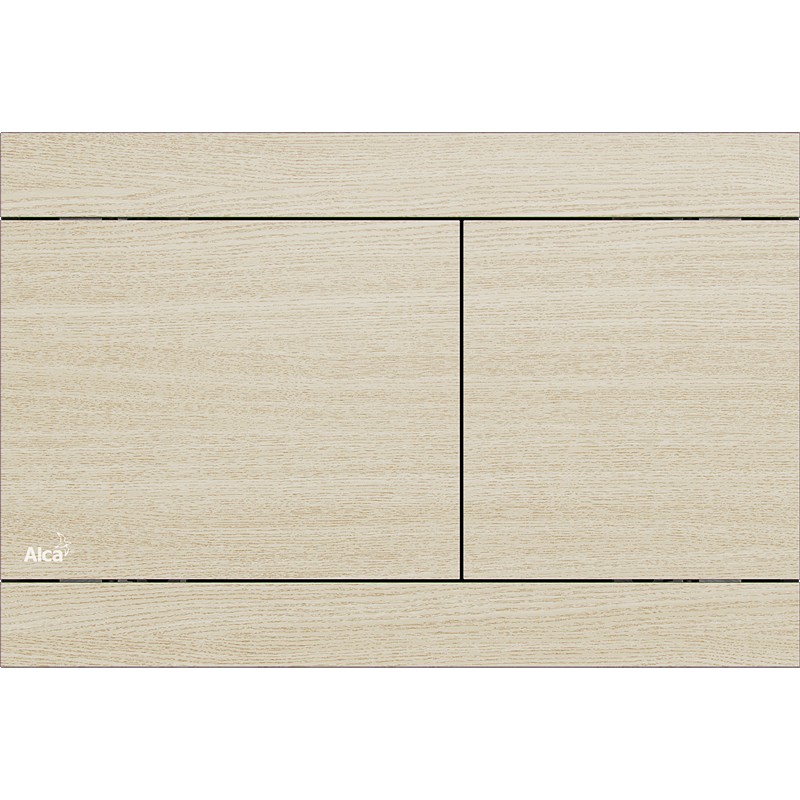 Кнопки управления. - Кнопка управления AlcaPlast Flat Wood Fun Oak White, нержавеющая сталь, имитация дерева для (AlcaPlast Renovmodul Slim AM115/1000)